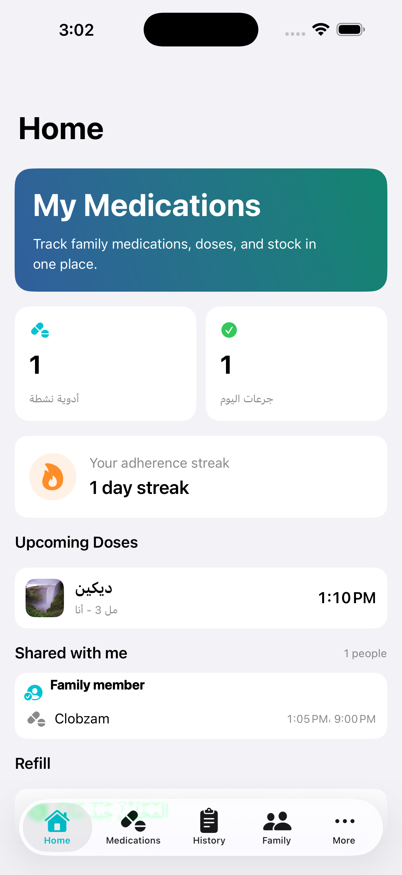 Adwiyati home screen
